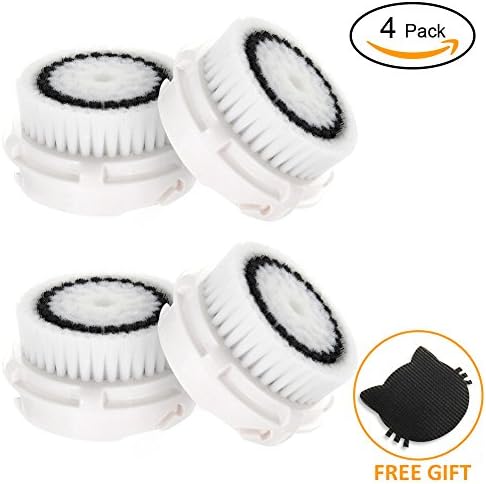 Vinwer 4 Pack Replacement Sensitive Brush Head,Compatible Facial Cleaning Brush Heads for Mia Mia2 Mia3 Aria Mia Fit Smart Profile and Alpha Fit