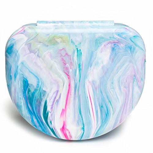 Elegancia Orthodontic Retainer Case 2pk Designer Marble Colors, Cotton Candy Time