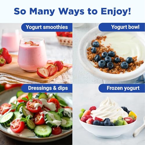 Ultimate Probiotic Yogurt Maker for Easy-to-Make Live Probiotics at Home with Adjustable Time & Temp Control, Best Kitchen Gift for Men & Women's Gut Health, UNLIMITED LIFETIME WARRANTY (8-Jar Model)