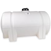 Norwesco 65 Gallon Horizontal Leg Utility Storage Tank, White | Portable Outdoor Container for Water, Grain, or Feed - Lawn Care, Garden Watering, &amp; Construction Use