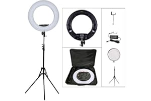 Yidoblo 96W 18" LED Ring Lights Kit FD-480 with Makeup Mirror,Light Stand,Camera Phone Holder & Carrying Bag,Dimmable Bi-Colo