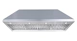 54-inch Range Hood Insert, CT Copper Tailor Built-In Vent Hood Ducted with 4-Speed Fan, 1260 CFM, LED Light, Dishwasher-safe Baffle Filter, in Stainless Steel