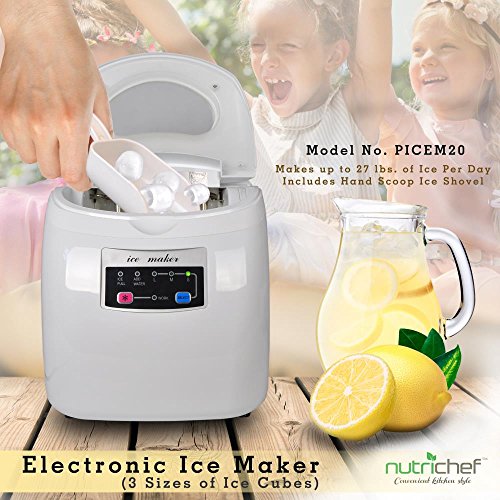 NutriChef Countertop Ice Maker Machine Heavy Duty HighPowered