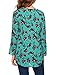 ANGVNS Women Loose V Neck Half Sleeve Chiffon Top, Lake Blue 2, XL