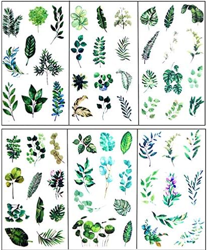 Catyrre 6Pcs DIY Handicraft Leaf Pattern Material Sticker Resin Sticker epoxy Mold Filling Material Sticker