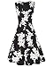 KILIG Women's Floral Print Dress,Casual Sleeveless V Neck A Line Elegant Dresses with Pockets(C004,L)