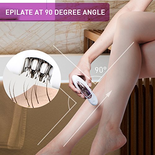 Hair Epilator, Buture Womens Epilator Cordless 4 IN 1 Electric Hair Remover Razor Shaver with Bikini Trimmer Callus Remover Hair Care Wet or Dry … - Thumbnail 4