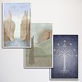 Lord of the Rings Word Art Print Three Set 11x17