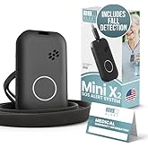 Medical Alert System for Seniors with Fall Detection -GPS 4G LTE Cellular SOS Alert System, 24/7 Monitoring - Freedom & Safety Anywhere - Call to Activate - Elderly Life Alert Necklace (Mini X2)