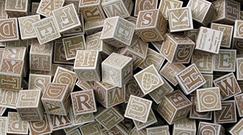 Natural Wooden ABC Blocks - Made in USA
