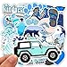 Blue Cute Stickers for Water Bottle Trendy Teen Girls Laptop Hydroflasks Phone Car Bumper Computer Skateboard Decals 50pcs