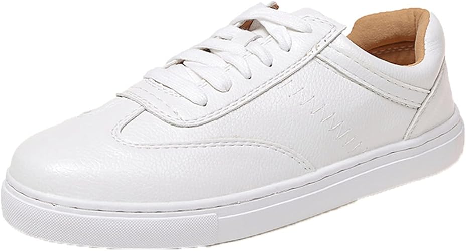 Amazon Ramemo 22cm 26 5cm スニーカー レディース 厚底スニーカー レースアップ ホワイト 白 無地 ローカット Puレザー 紐靴 カジュアル 軽量 通気性 柔軟性 歩きやすい 美脚 滑り止め ウォーキングシューズ 通勤 通学 ジョギング Ramemo スニーカー
