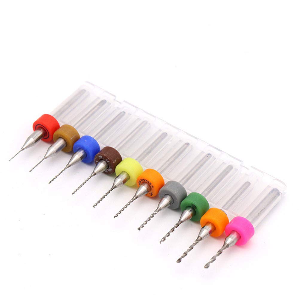 Artensky PCB Drill Burr Bit Card Bit Small Drill CNC Carbide Engraving Tool (0.1mm-1.0mm)