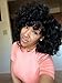 Wigbuy Short Hair Wigs Kinky Curly Synthetic Heat Resistant Fiber Natural Looking Loose Wavy Black Wigs For Black Women (8inches)