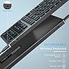 Wireless-Keyboard-24GHz-Ultra-Slim-Rechargeable-Wireless-Keyboard-with-Numeric-Keypad-for-Computer-PC-Laptop-Surface-QWERTY-UK-Layout-Gray Vivefox Wireless Keyboard, 2.4GHz Ultra Slim Rechargeable Wireless Keyboard with Numeric Keypad for Computer, PC, Laptop…
