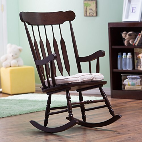 Belham Living Wood Nursery Rocker - Espresso - Thumbnail 5