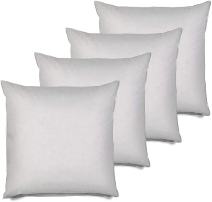 MSD 4 Pack Pillow Insert 26x26 Hypoallergenic Square Form