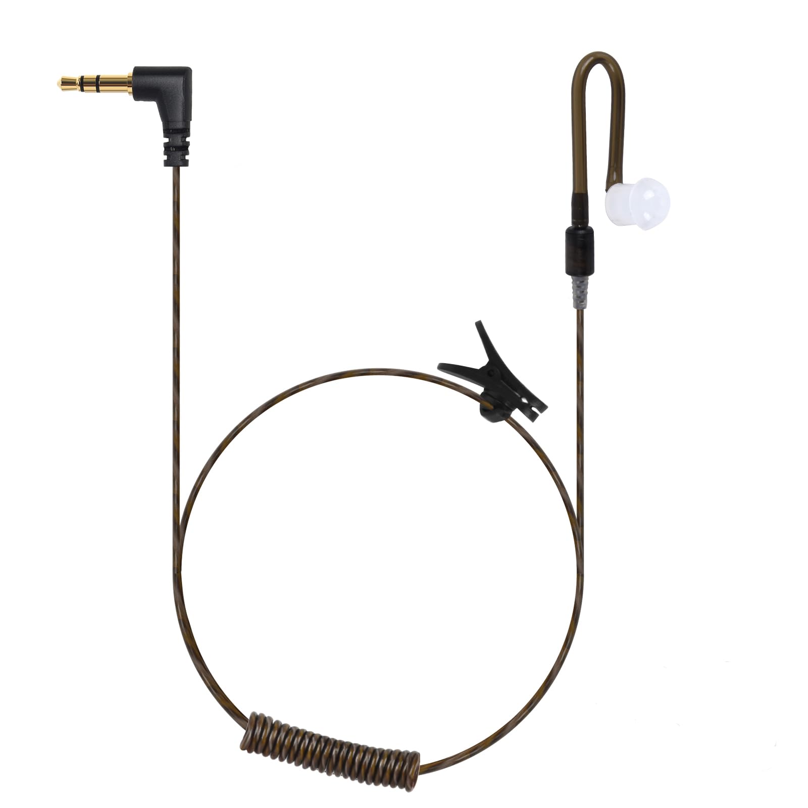 Photo 1 of WODASEN Tubeless FBI Police in-Ear Listen Only Earpiece 3.5mm Audio Jack Listening Receiver Headset High Definition Super Lightweight Single Wire for Remote Speaker Mic Two Way Radios