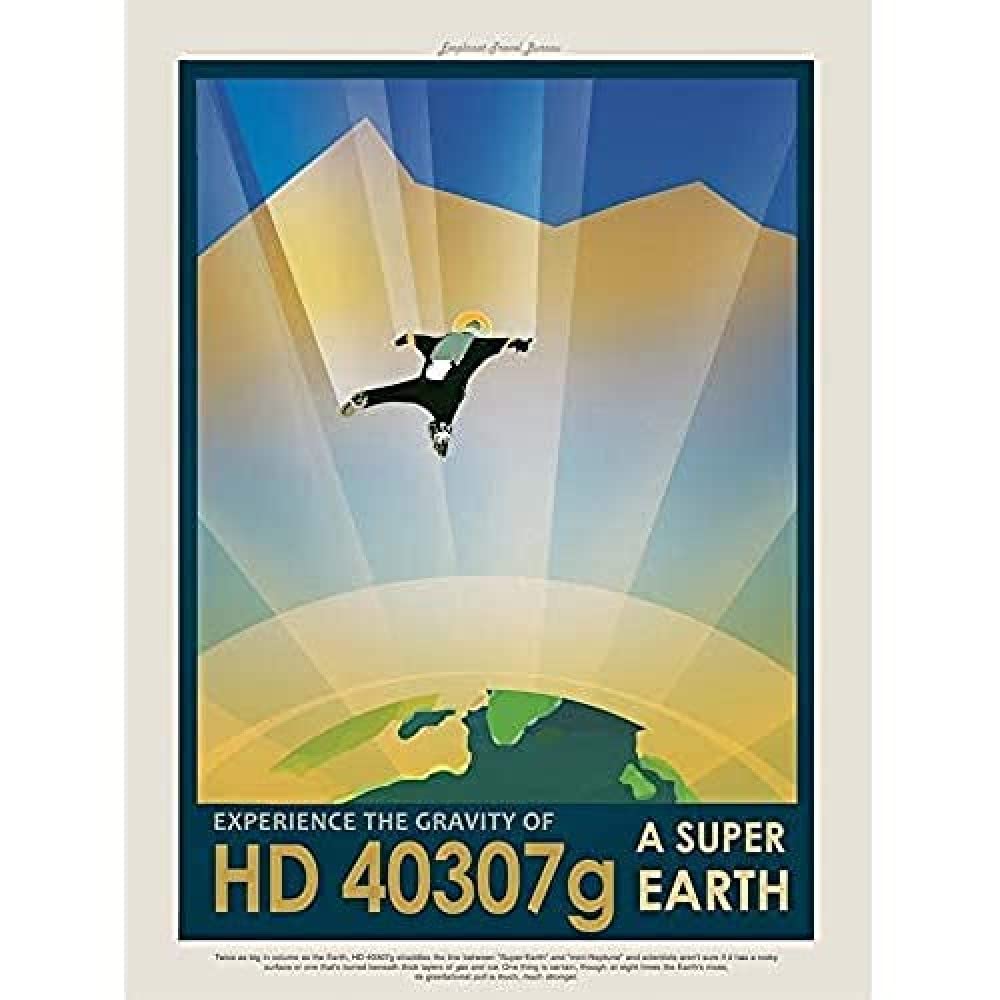 HD 40307G Super Earth NASA Space Tours Travel Art Print Canvas Premium Wall Decor Poster Mural