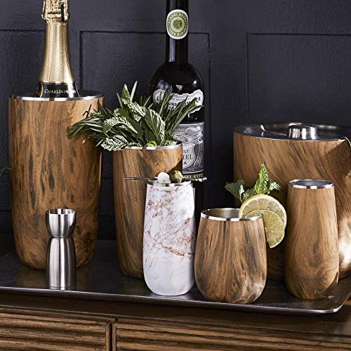 S'well Stainless Steel Wine Chiller 750ml Calacatta Gold Triple