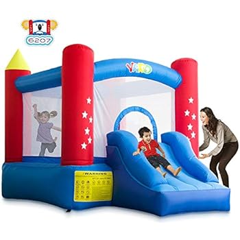 Amazon Com Castle Inflatable Bounce House W Slide 12 X 9 - yard indoor outdoor bounce house with slide blower for kids 6207