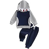 MA&BABY Toddler Boys Clothes Dinosaur Print 6 12 18 24 Months 3T 4T Outfits Long Sleeve Pullover Jogger Pant 2PC Sets