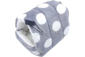 Hohopeti Fleece Pet Bed Cage Accessories Toy Bunk Beds Winter Warm Soft Sleeping Fluffy Stuffed Animals Cat Parrots Hammock Animal Hommock Hedgehog Ferrets Bird Bed Rabbit Litter