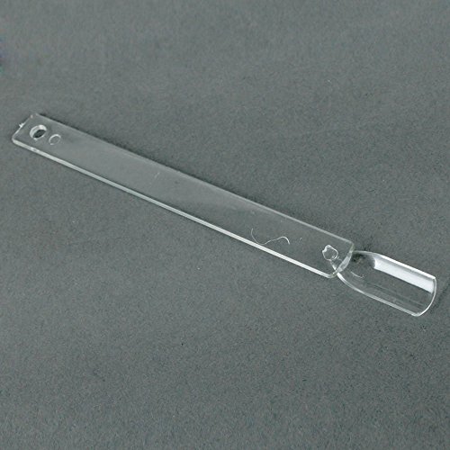 Adecco LLC 50 Pcs Clear Fan-shaped False Fake Nail Art Tips Sticks Polish Gel Salon Display Chart Practice Tool