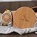 BOBO BIRD A01 Mens Bamboo Wooden Watch Colorful Band Special 10 Holes Dial Design