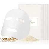 I'm from Rice Sheet Mask Pack of 5, Korean Rice Face Mask, Creamy Hydration for Dry, Combination Skin, Moist, Milky Essence, Biodegradable, Vegan, Hypoallergenic, 20ml