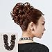CAISHA Hairpiece Hair Wrap Heat-resistant Synthetic Fibres Curly Messy Updo Black HW6