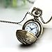 JewelryWe Christmas Gifts Women's Spider-Web Carving Pattern Antique Delicate Pocket Watch with 31.5 inch Chain