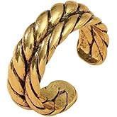 LWQYD Gold & Copper Adjustable Ring for Women, Two-Tone Stackable Boho Ring, Dainty Fashion Jewelry Gift