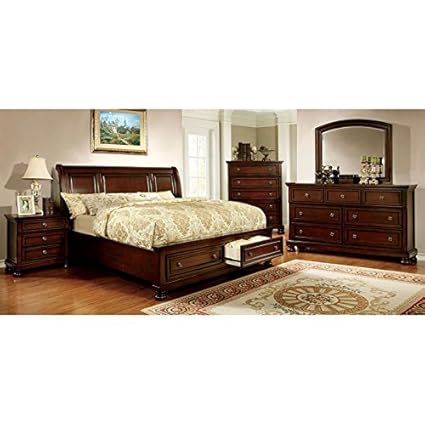 Amazon Com Northville Transitional Style Dark Cherry Finish