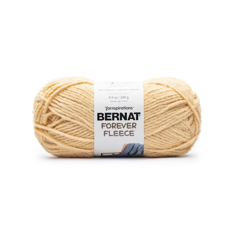 BERNAT Forever Fleece Yarn, Polyester, Chamomile, 280g