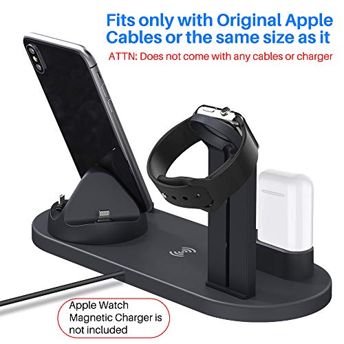 Wireless Charger, 3 in 1 Charging Station for iWatch(Not Included), AirPods Pro/2, Wireless Charging Stand for iPhone 12 Pro Max/11 Pro Max/X/XS/XR and All Qi-Enabled Phones