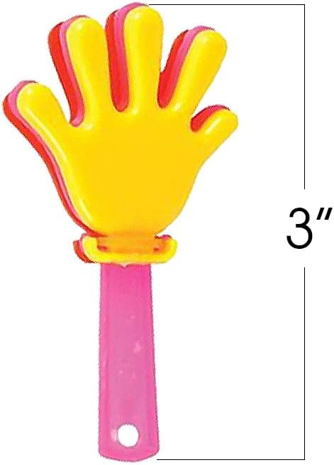 ArtCreativity Mini Hand Clappers Noisemakers - Pack of 48 - 3 Inches Assorted Plastic Noisemakers for Sports, Parties, and Concerts - Best Birthday Party Favors and Goodie Bag Fillers for Boys and Girls: Toys & Games