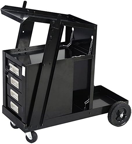 Welding Cart for MIG TIG Flux Welder Heavy Duty Swivel Wheels
