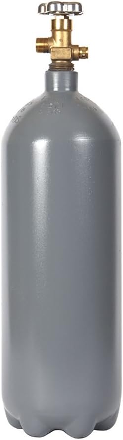 10 lb Steel CO2 Cylinder, Recertified, with New CGA320 Valve and Fresh Hydro Test