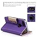 ProCase iPhone SE / 5S Case Cover (Old Model), Wallet Flip Case, with Wristlet Strap, Build-in Card Slots and Mirror, Stylish Slim Stand Cover for Apple iPhone SE / 5S (Purple)