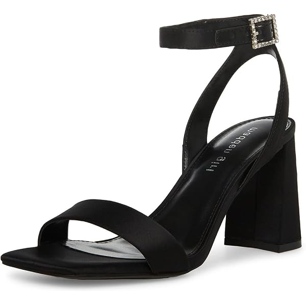 Circus NY Women's Onna Heeled Sandal - Bold Block Heel Ankle Strap Dress Sandals