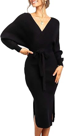 open back sweater dress