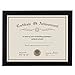SONGMICS Document Frame for 8.5 x 11 Inches Certificate, Diploma Picture Frame, 8.5 x 11 Inches, Glass Front, Wooden, Black URPF08BK