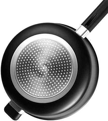 ホビー ホーム パソコン 周辺機器 B0lnlytz 中華なべ 調理鍋鍋鍋鍋ガラスカバー付き多機能フライパン ベーコンステーキと肉のグリル用特殊ノンスティックフライパン 食器洗い機とオーブン安全なブラックスタイル28cm口径フライパン 年最新海外 の キッチン用品