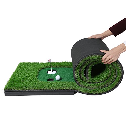 Golf Putting Mat,OUTAD Indoor Golf Training Mat Putting Green System Professional Golf Practice