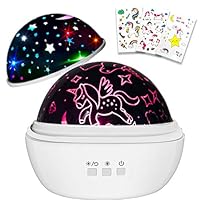 Star Night Light for Kids,Unicorn Night Light,Christmas toys for 1-9 year old boys and girls,2019 new bedroom Gifts for boys and girls-White-Best Gift