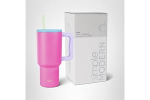 Simple Modern 30 oz Trek Tumbler with Handle and Straw | Insulated Stainless Steel Water Bottle Iced Coffee Cup Travel Mug | 