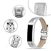 iGK Leather Replacemnt Bands Compatible for Fitbit Alta and Fitbit Alta HR, Genuine Leather Wristbands with Stainless Steel Buckle Silver
