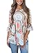 AlvaQ Womens Cute 2017 Sexy Cotton Long Sleeve Cotton Floral Print Tops and Blouses Tunic Plus Size Ladies Brown X-Large