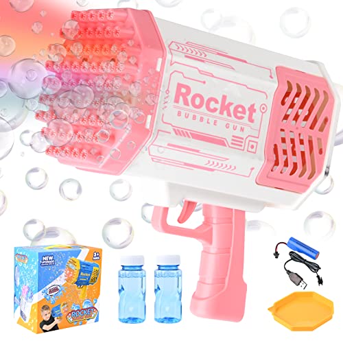 Rocket Boom Bubble Super Bazooka Bubble Gun，Bubble Machine with 69